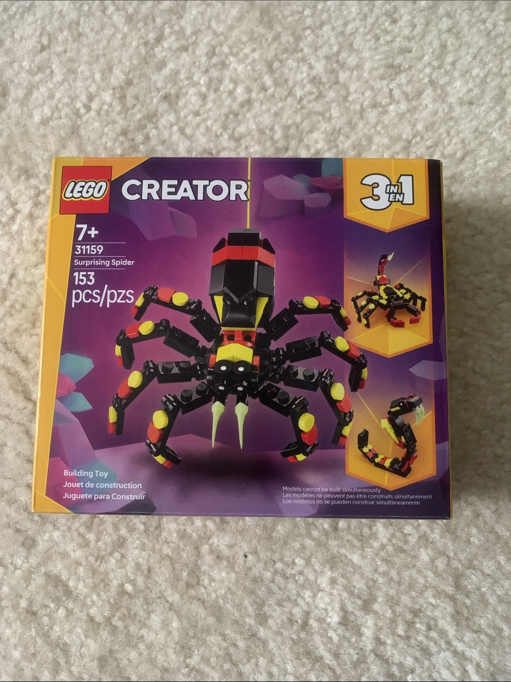 Lego Creator Surprising Spider - Black, Yellow & Red Building Set